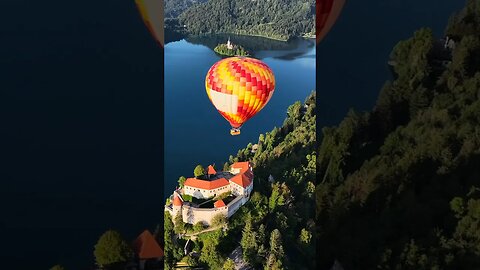 Hot Air Balon In Bled Slovenia #Shorts