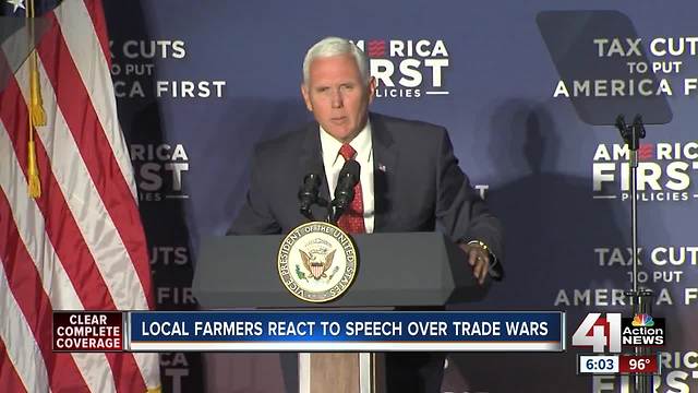 Pence talks tariffs; farmers brace for impact