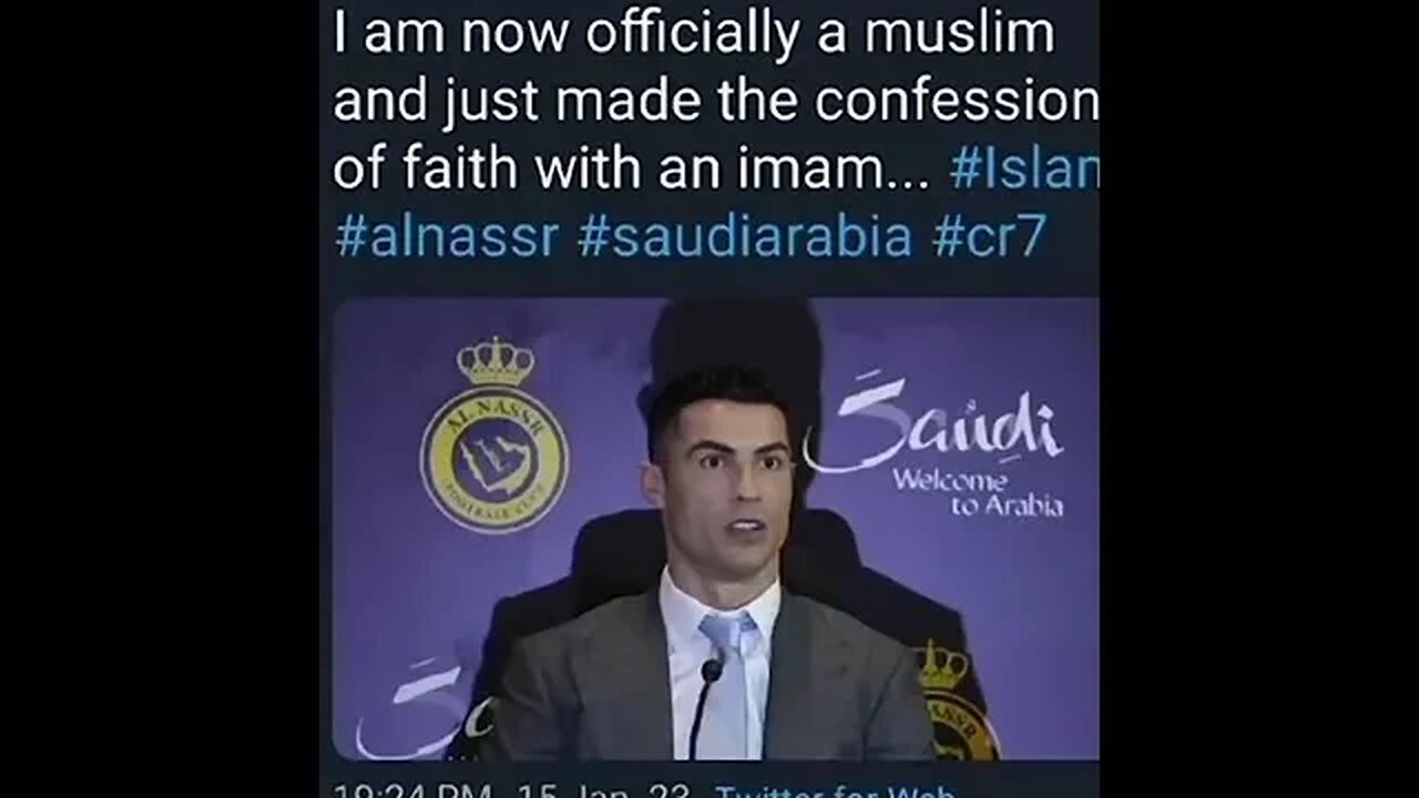 Cristiano Ronaldo converts to Islam, I'm now a Muslim