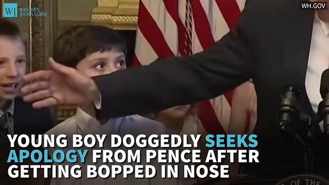 Young Boy Doggedly Seeks Apology From Pence After Getting Bopped In Nose