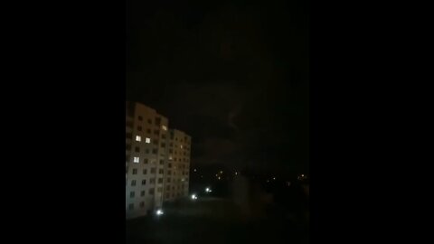 Video evidence of a Russian rocket launch. Mozyr, February 28, 00:08, #Minsk time