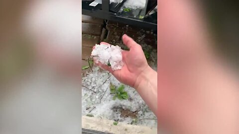 WPTV viewer-submitted video clips of hail falling in South Florida on Sunday, April 26, 2020