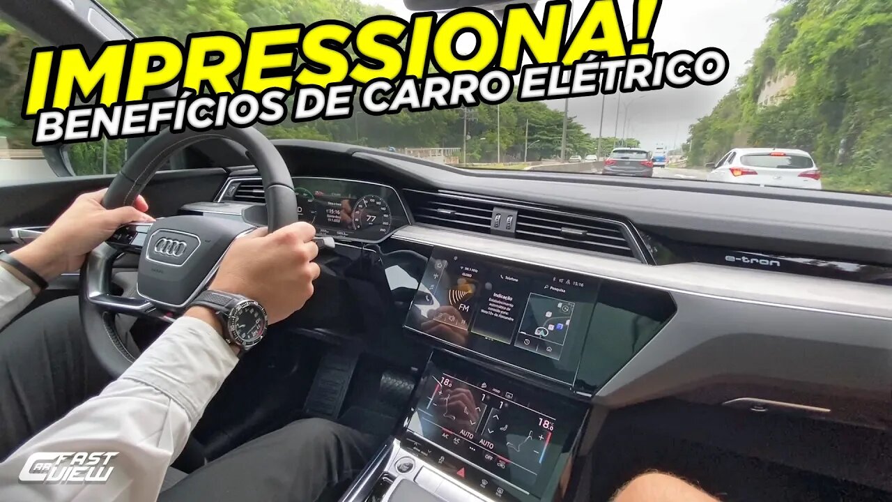 TEST DRIVE AUDI E-TRON SPORTBACK PERFORMANCE BLACK 2022!! SUV 100% ELÉTRICO E INCRÍVEL!