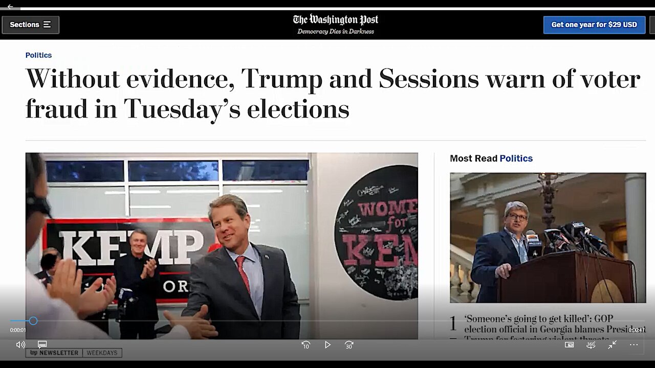 Without Evidence Trump and Sessions warn of voter fraud in Tuesday's elections