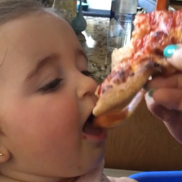 Pizza Baby Tricked Into Eating Carrots