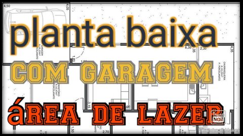 planta baixa com garagem e área de lazer