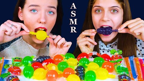 colour jelly eating asmr video