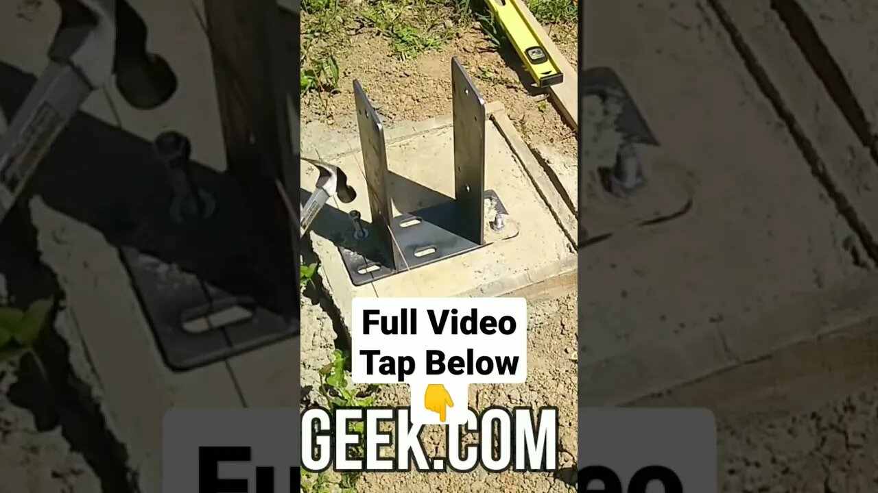 Install Post Anchor Bracket on Concrete.