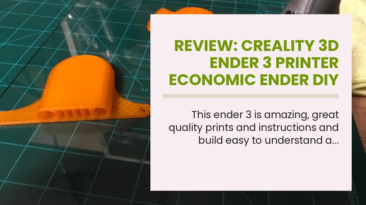 Review: Creality 3D Ender 3 Printer Economic Ender DIY Kits with Resume Printing Function 220x2...