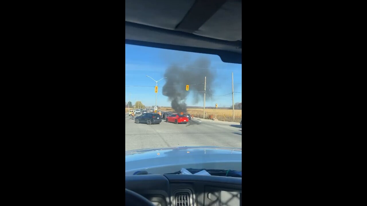 Vehicle Fire In Milton Ontario