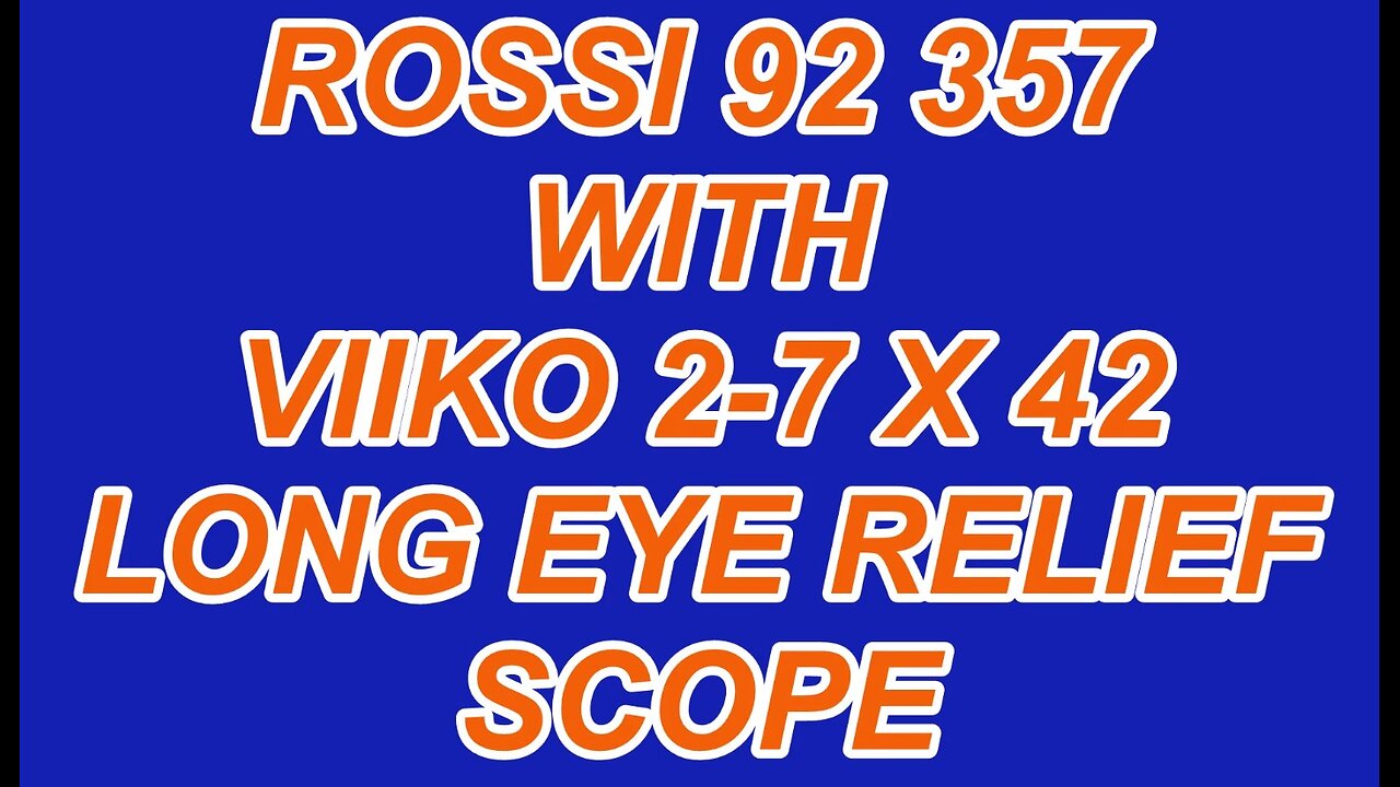 Rossi 92 357 with Viiko 2-7 x 42 long eye relief scope mounted