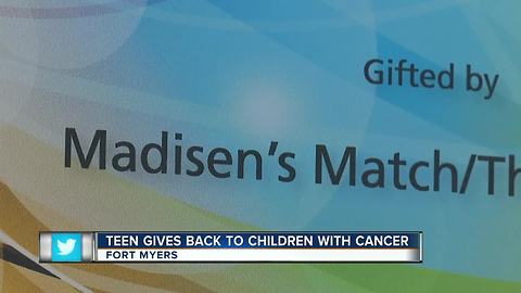 Teen Gives Back to Children with Cancer