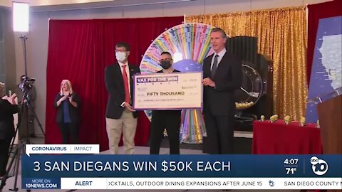 3 San Diego County residents win $50k each