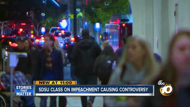 SDSU class on impeachment causing controversy