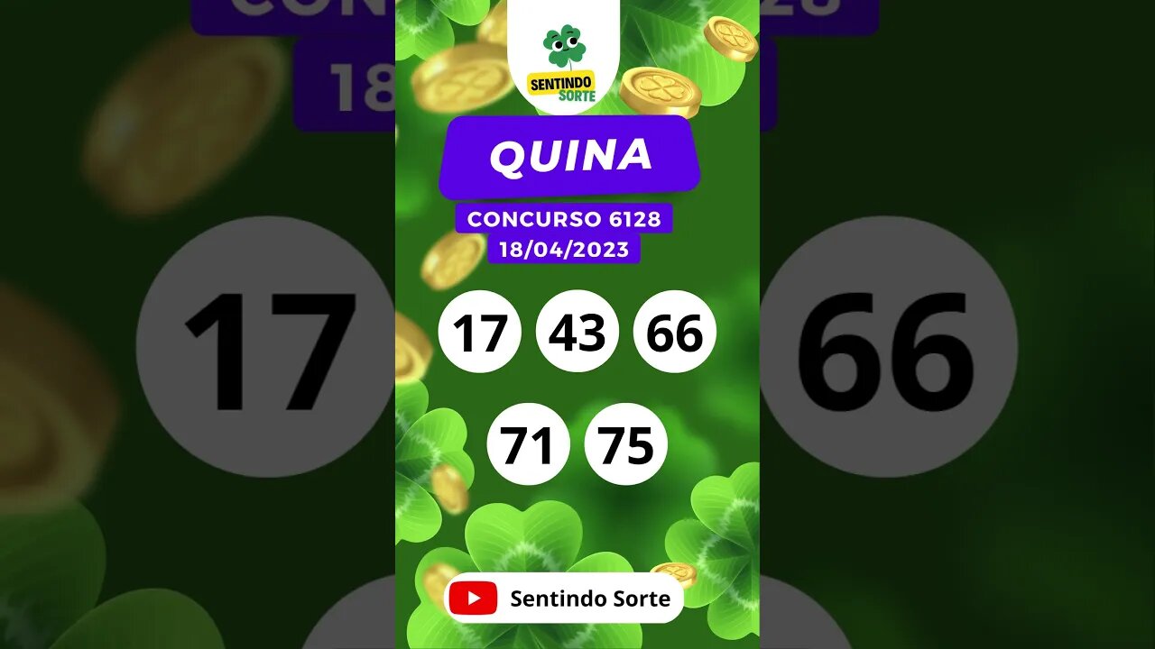 🍀 Resultado QUINA 6128 | 18/04/23 | Sentindo Sorte #shorts