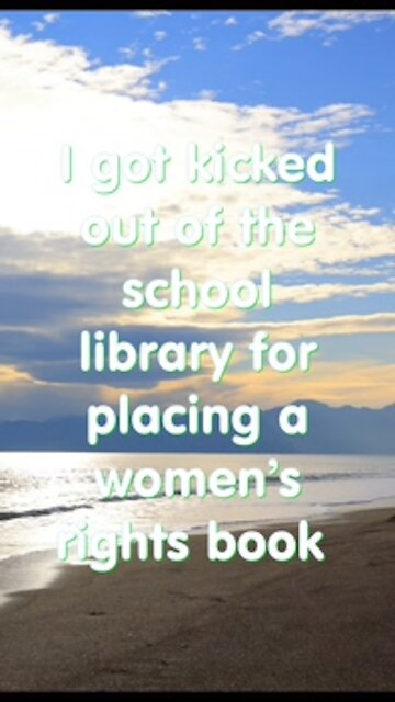 Funny joke. I got kicked out from the library