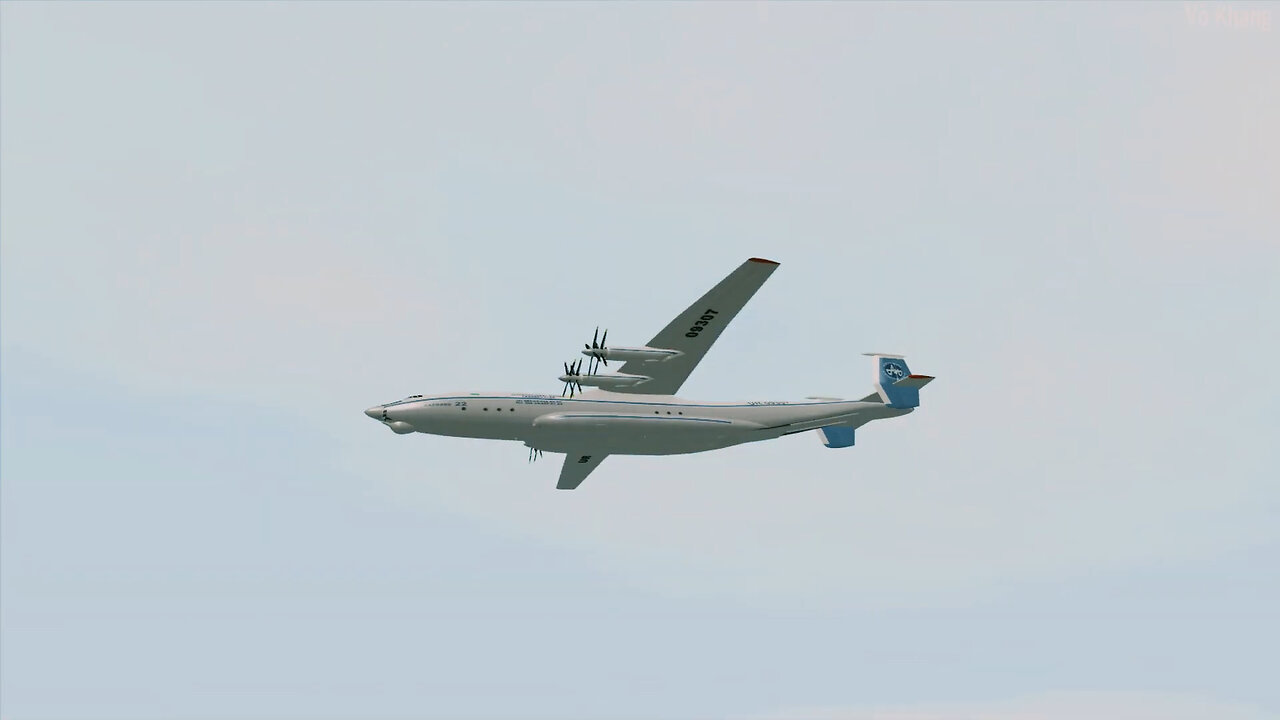 Large transport aircraft An-22 Antei of Ukrainian civil aviation