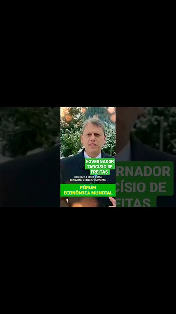 GOVERNADOR TARCÍSIO DE FREITAS NO FÓRUM MUNDIAL 🇧🇷 #shorts