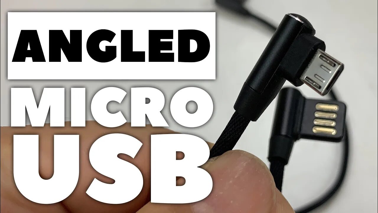 Micro USB Cable with Both Ends Angled