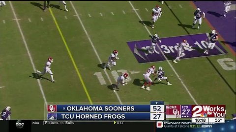 #9 Oklahoma hammers TCU, 52-27