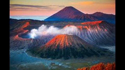 reach the top of the mountain on the island of Java