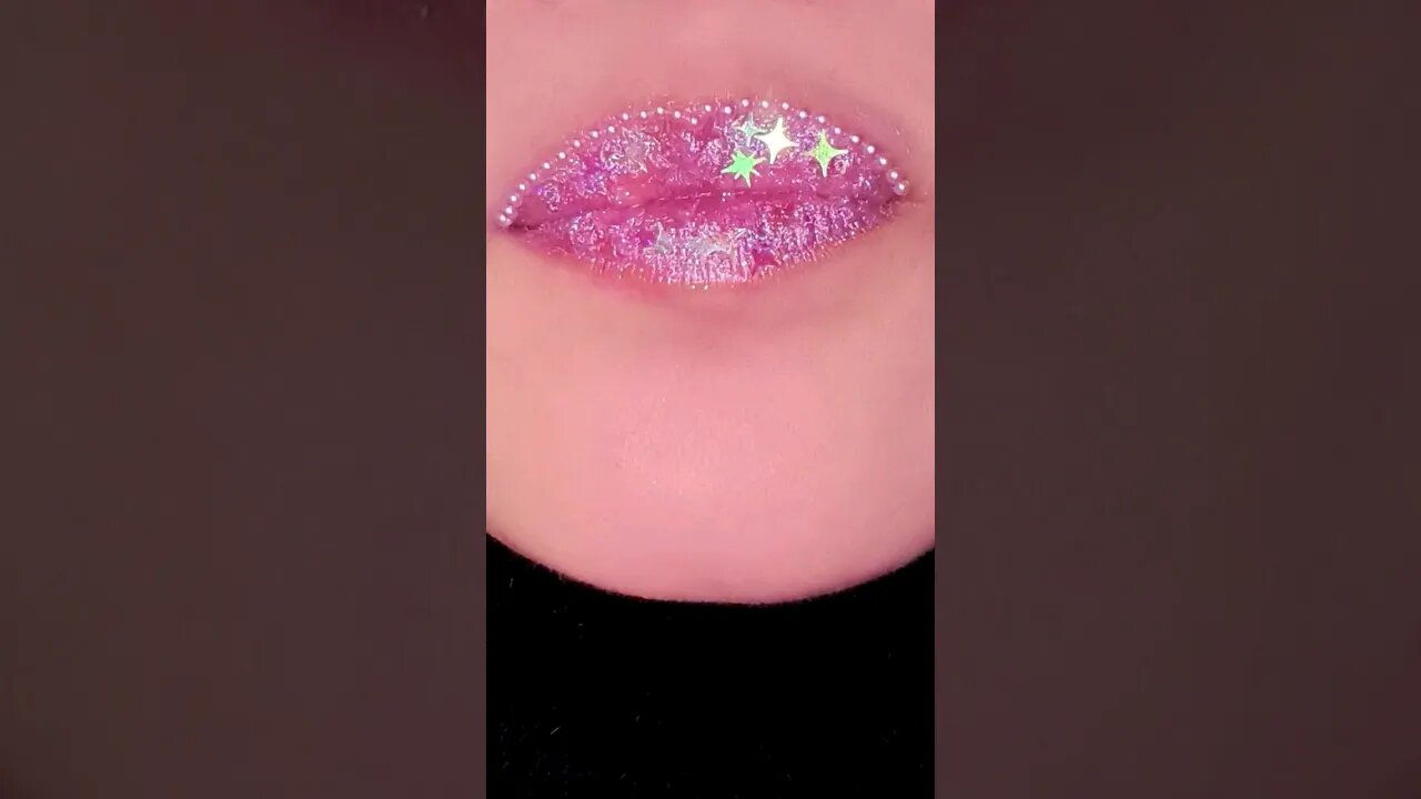 Lip Makeup Tutorial Lip Art Glitter #makeup #shorts #short #viral #shortvideo #lipswatches #grwm