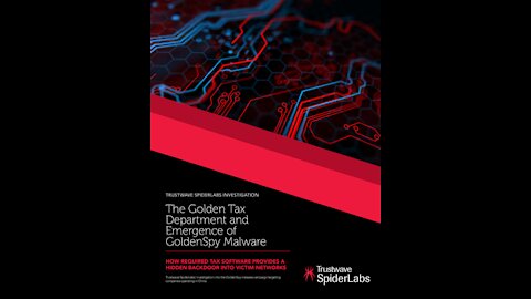 China required western banks to install malware laced tax software with back door "Goldenspy"