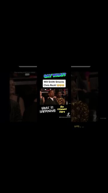 Will Smith Smacks Chris Rock At Oscar’s 😳😳😳 #willsmithchrisrock