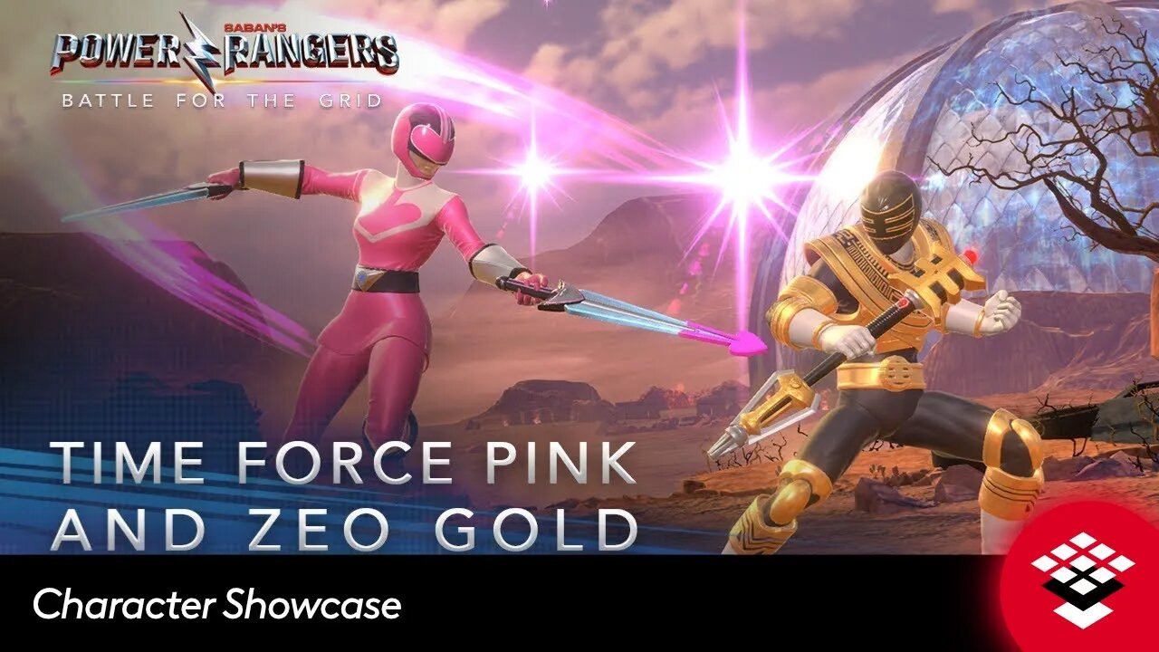 Battle For The Grid Time Force Pink and Zeo Gold Character Showcase