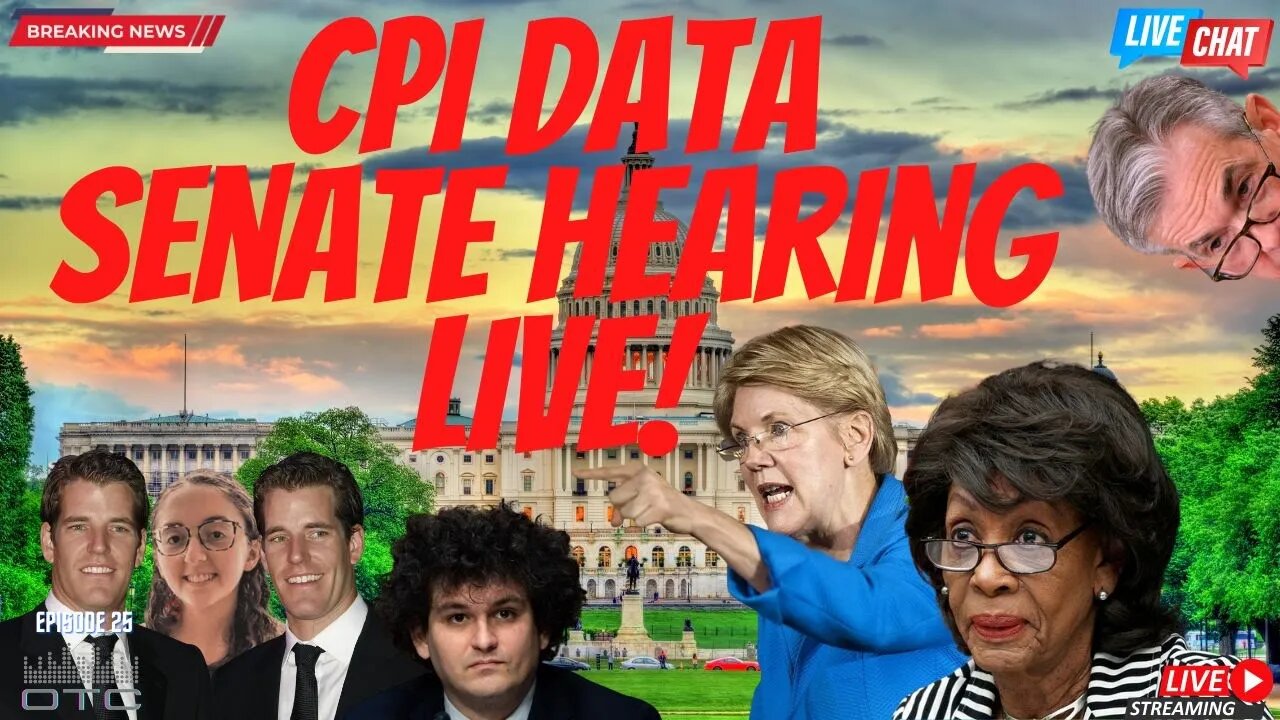 CPI Data and Senate Crypto Hearing LIVE! #cpi #bitcoin #fed #fedratehike #spy #jeromepowell #nasdaq