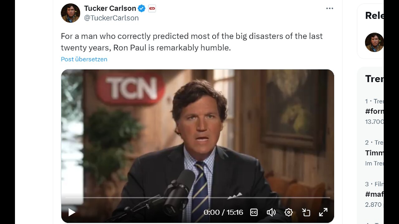 Tucker on X - 3/19/2024