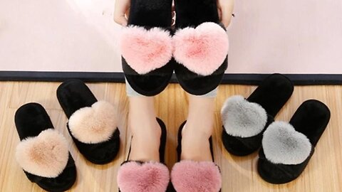 Comfort Plush House Slippers Shoes Autumn Winter