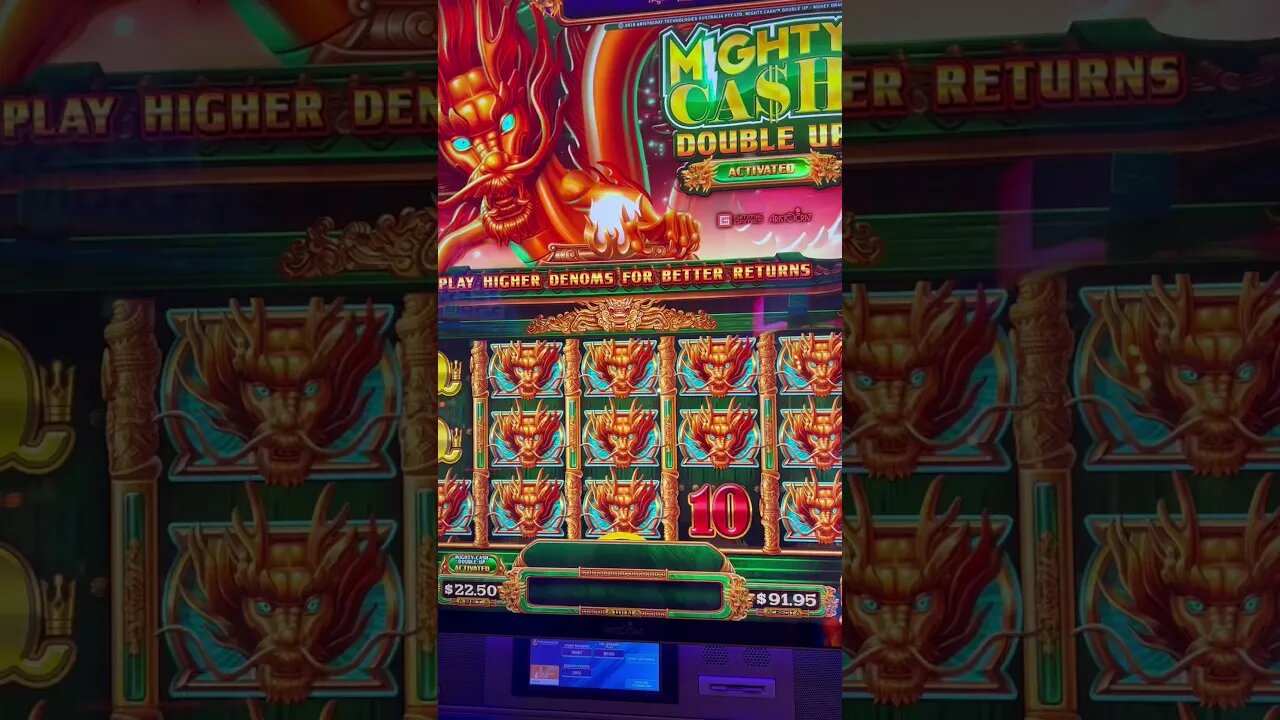 Midday Bonus Video - Mighty Cash Double Up - Dragon - HUGE Line Hit! #shorts