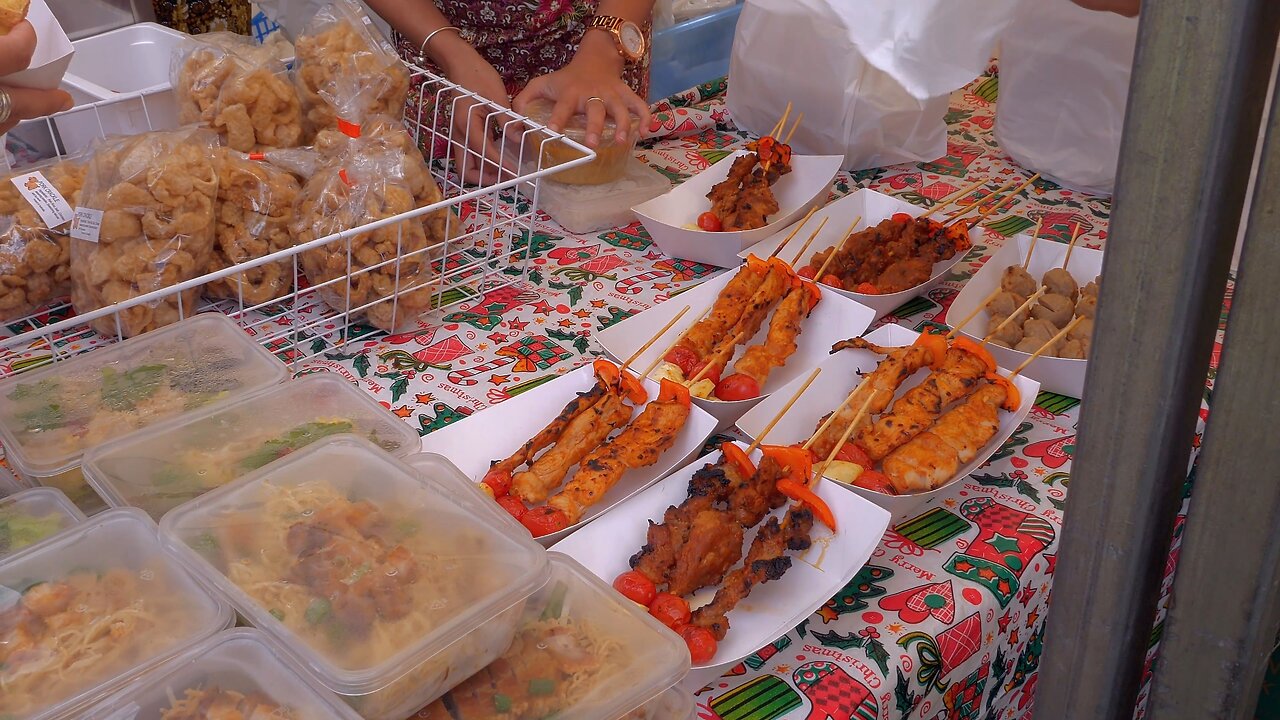 Thai Food and Snacks at the Songkran Festival in Hyde Park Perth Australia