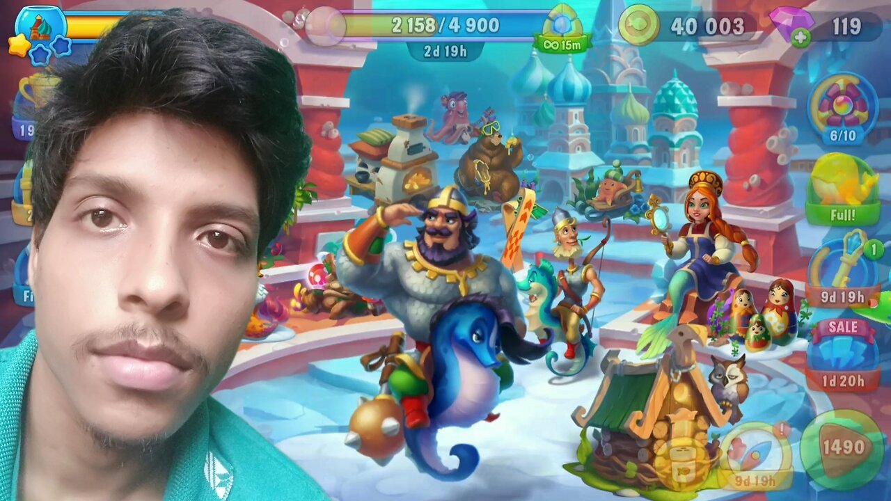 Fishdom level 1490/NayekGaming /debojyotinayek nayek