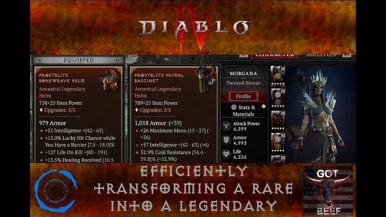 Diablo IV - Efficiently Transforming a Rare into a Legendary