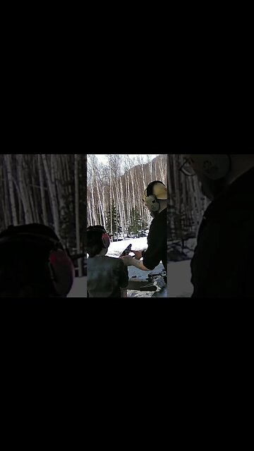 My son shooting the M17 #M17 #rangeday #rangetime