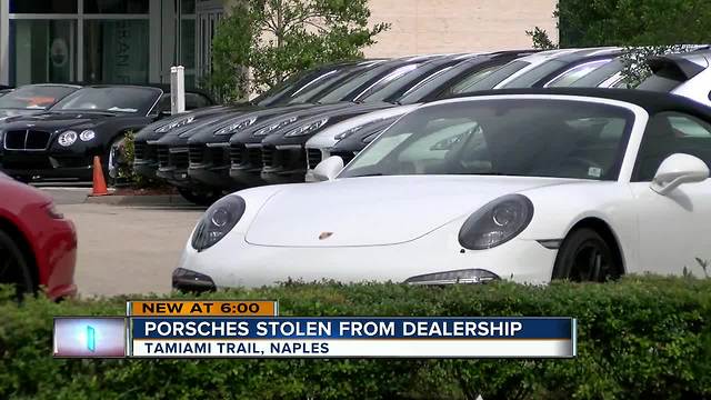 Three cars stolen from Porsche dealership in Southwest Florida