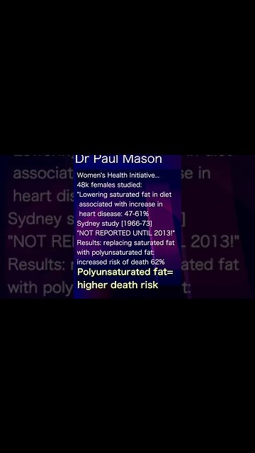 Dr Paul Mason: Polyunsaturated fat = increased heart disease risk