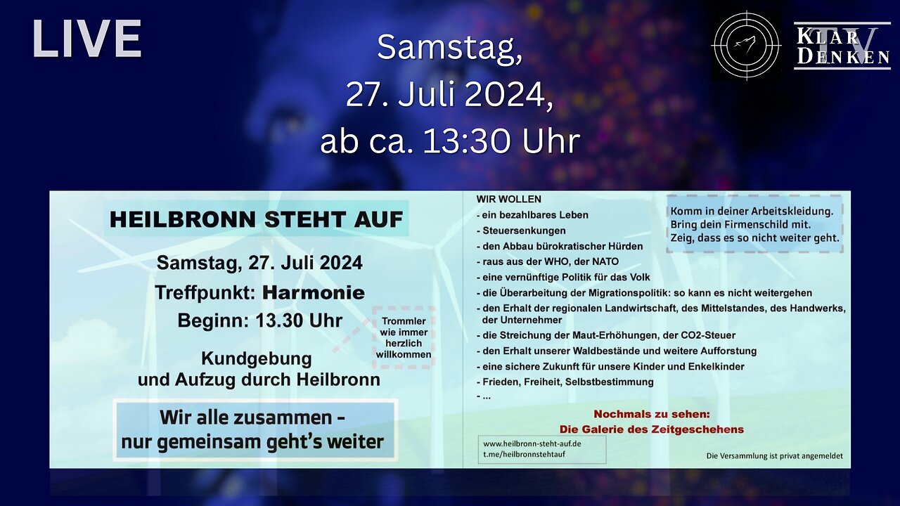 🔵💥LIVE | Demo in Heilbronn; Wir alle zusammen - nur gemeinsam geht´s weiter💥