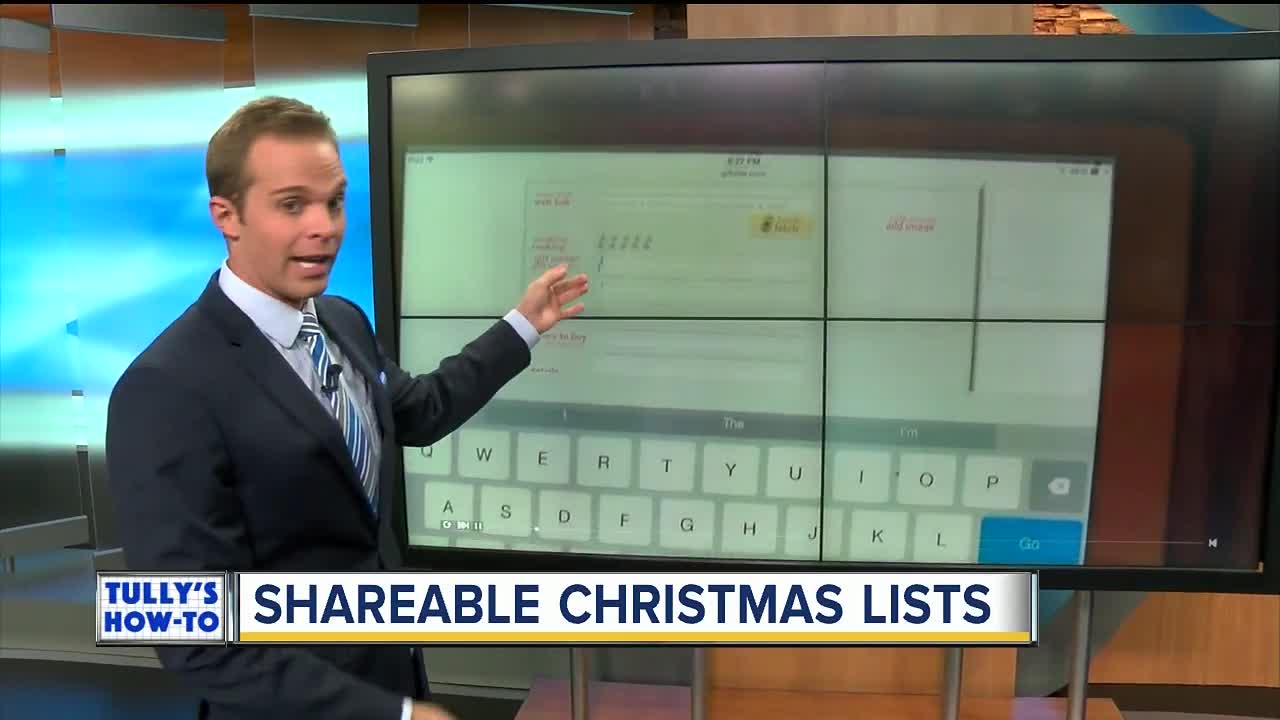 How to create a shareable Christmas list | Tully's How-To