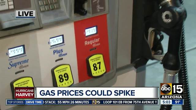 Gas prices set to spike as Hurricane Harvey pummels Texas