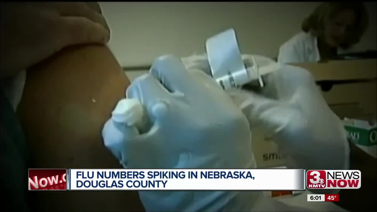 Flu Numbers Spiking in Nebraska, Douglas County