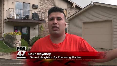 Rock Rescue: Neighbor saves man from apartment fire