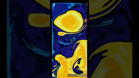 #shorts Magic fluids app for Android. blue and yellow goo 4