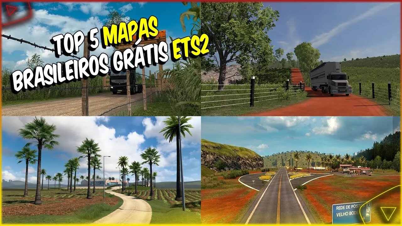 TOP 5 MAPAS BRASILEIROS GRATUITO PARA EURO TRUCK SIMULATOR 2 1.46