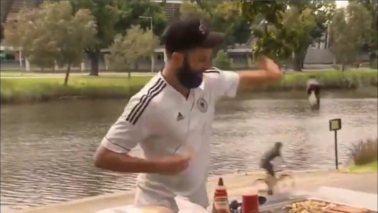 Australian Man Smacks Microphone Away From Reporter Asking About Lockdown While He Barbecues