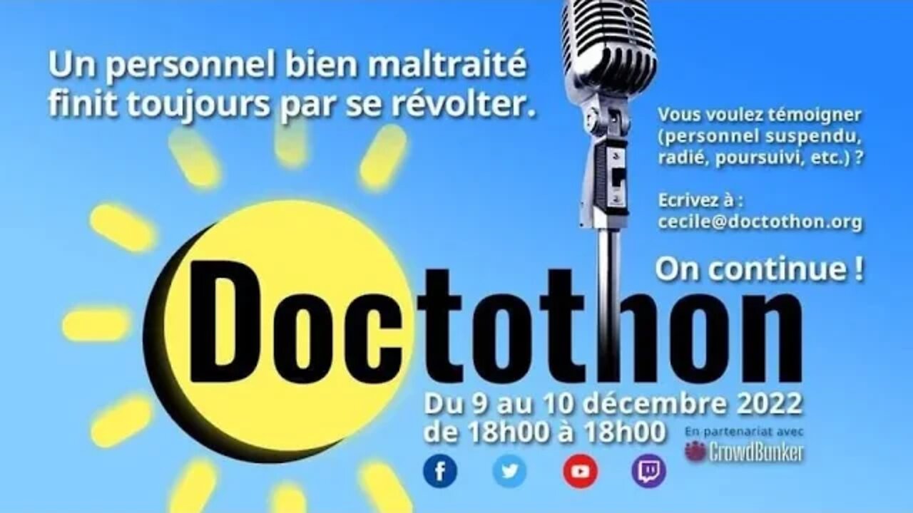 Mardi à 19:30, je recevrai Cécile du Doctothon