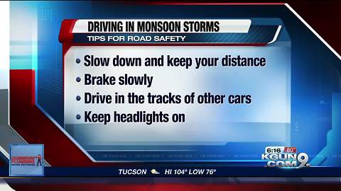 ADOT's tips to staying safe on the roads during monsoon