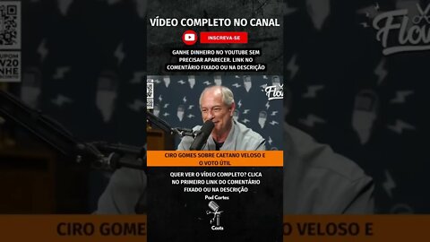 TRETA ENTRE CIRO GOMES E CAETANO VELOSO? #shorts #cirogomes #votoutil #caetanoveloso #eleições2022